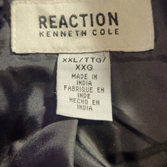 NWT Kenneth Cole WOOL & 'leather' COAT - Picture 12 of 14